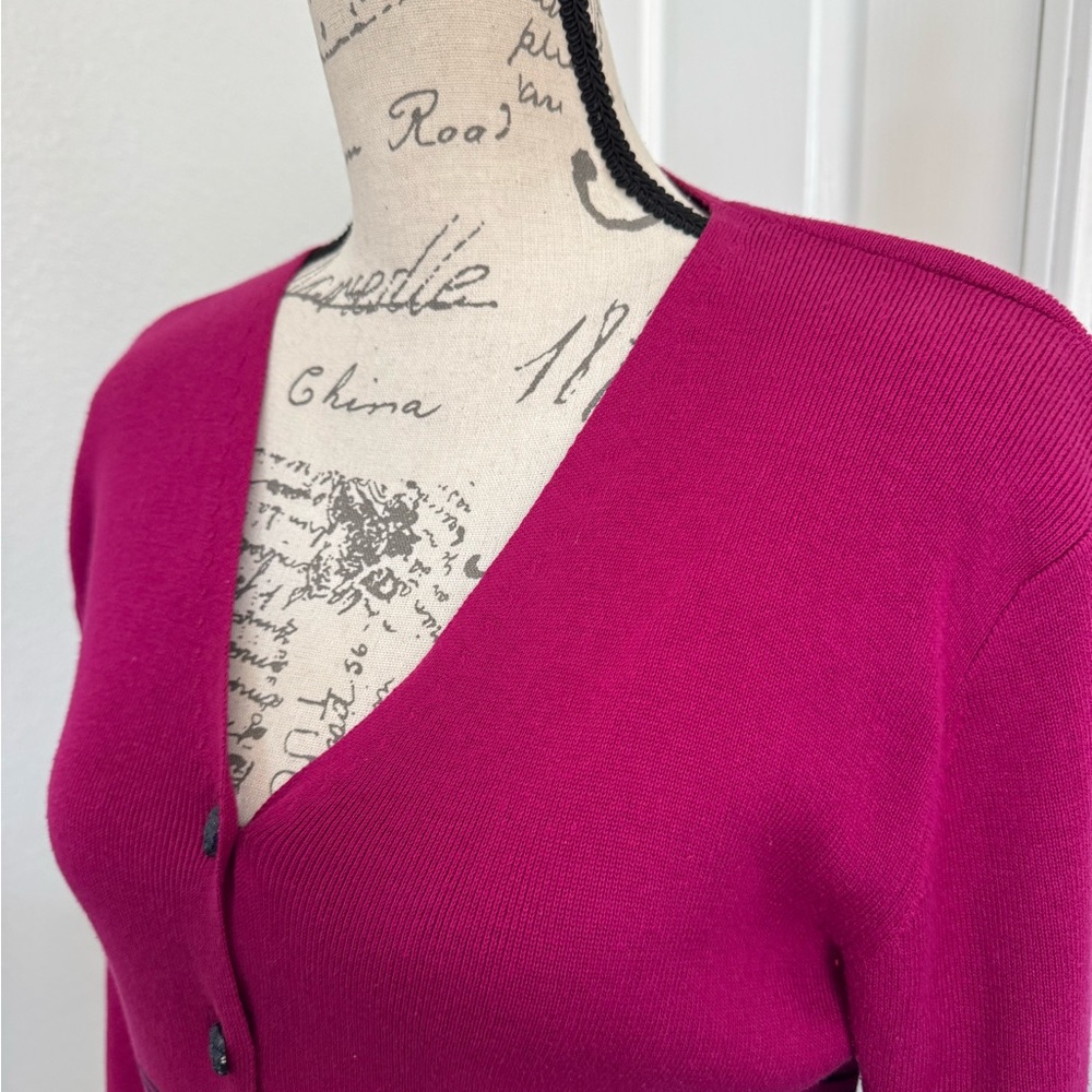 Susan Bristol Purple and Navy Cardigan - Picture 4 of 8